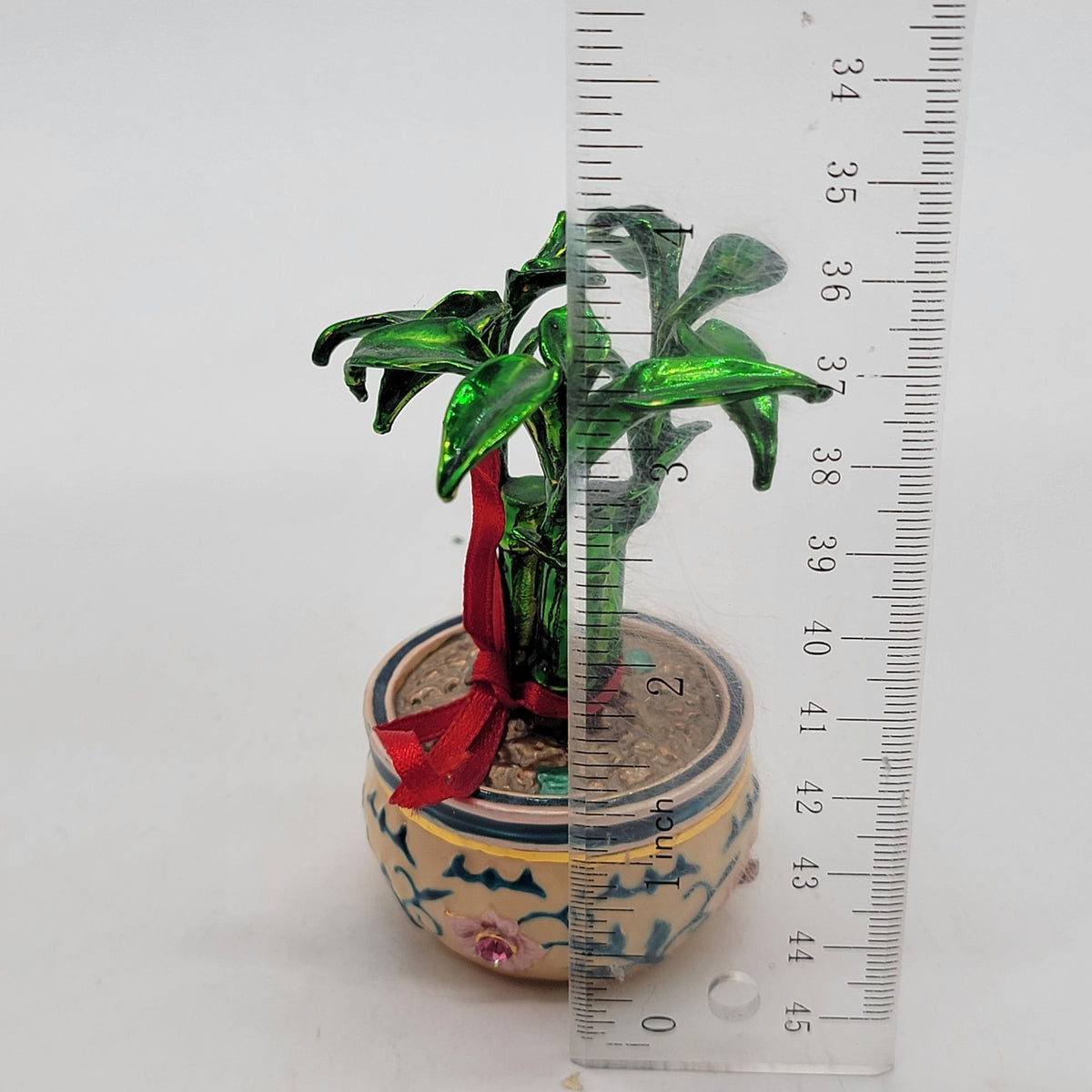 Objet d'art Get Lucky Bamboo Plant Trinket Box No. 93
