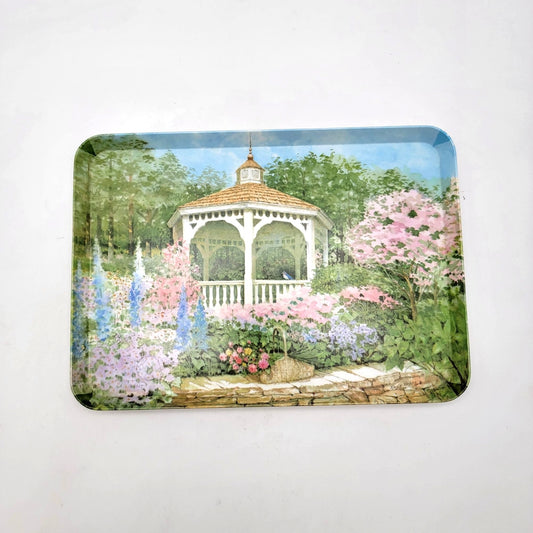 Vintage Ruby Nappi Gazebo Melamine Serving Tray  Rectangular