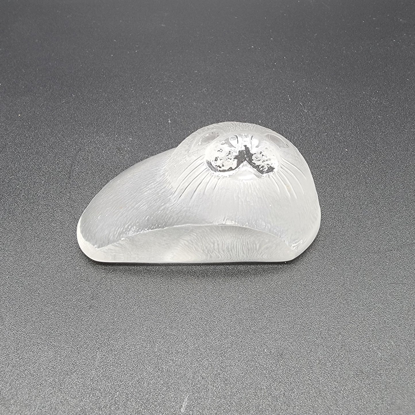 Mats Jonasson Crystal Baby Seal Paperweight Signed MJ Sweden 3309