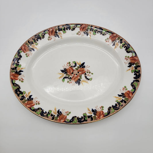 Vintage John Maddock & Sons Royal Vitreous Majestic Pattern Oval Platter