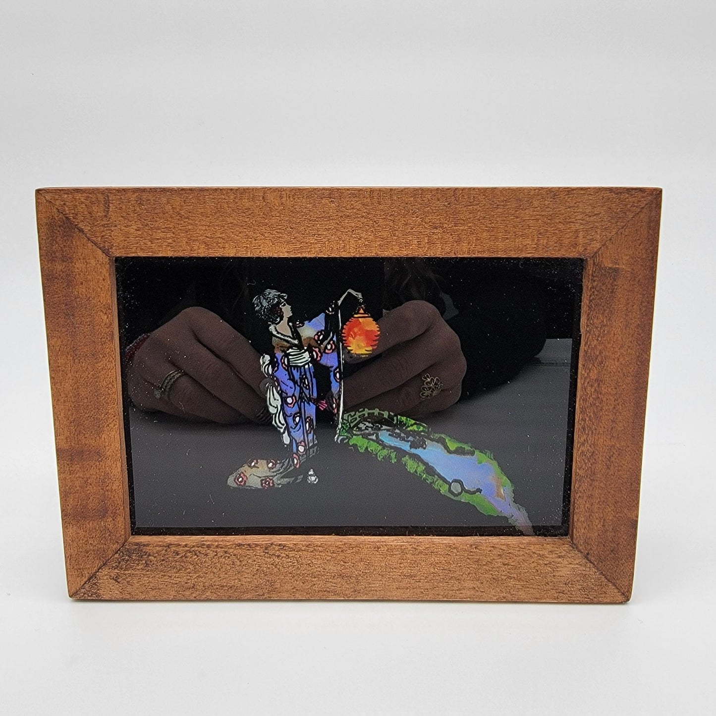 Art Deco Asian Genuine Butterfly Wings Art Painting