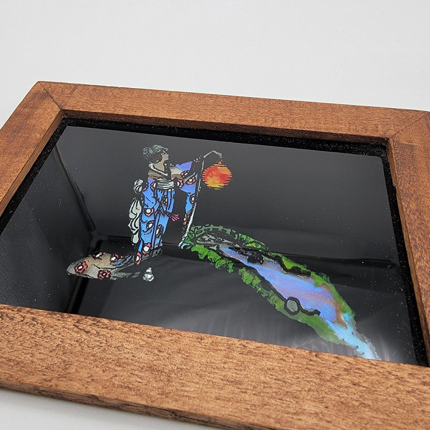 Art Deco Asian Genuine Butterfly Wings Art Painting