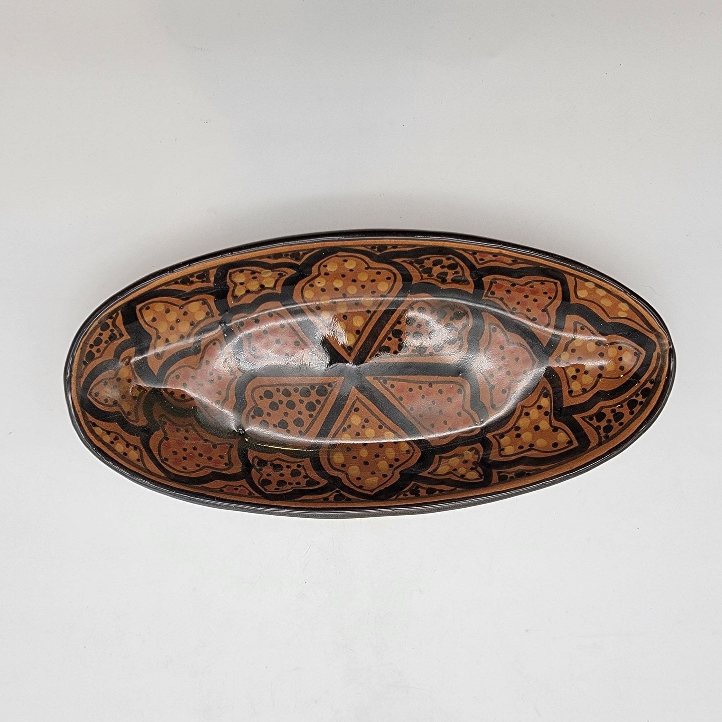 Le Souk Ceramique Tunisia Oval Dish Brown