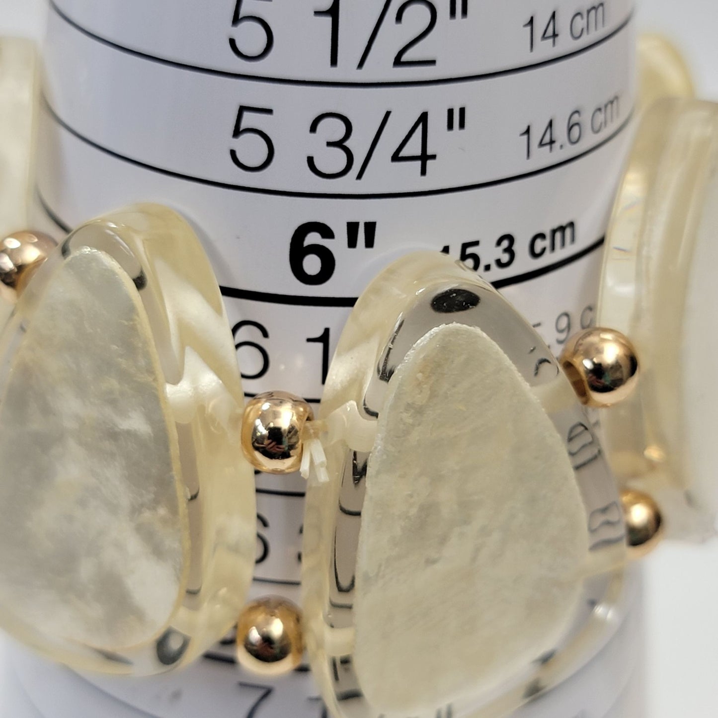 Vintage Lucite Stretch Bracelet & Dangle Earrings Set