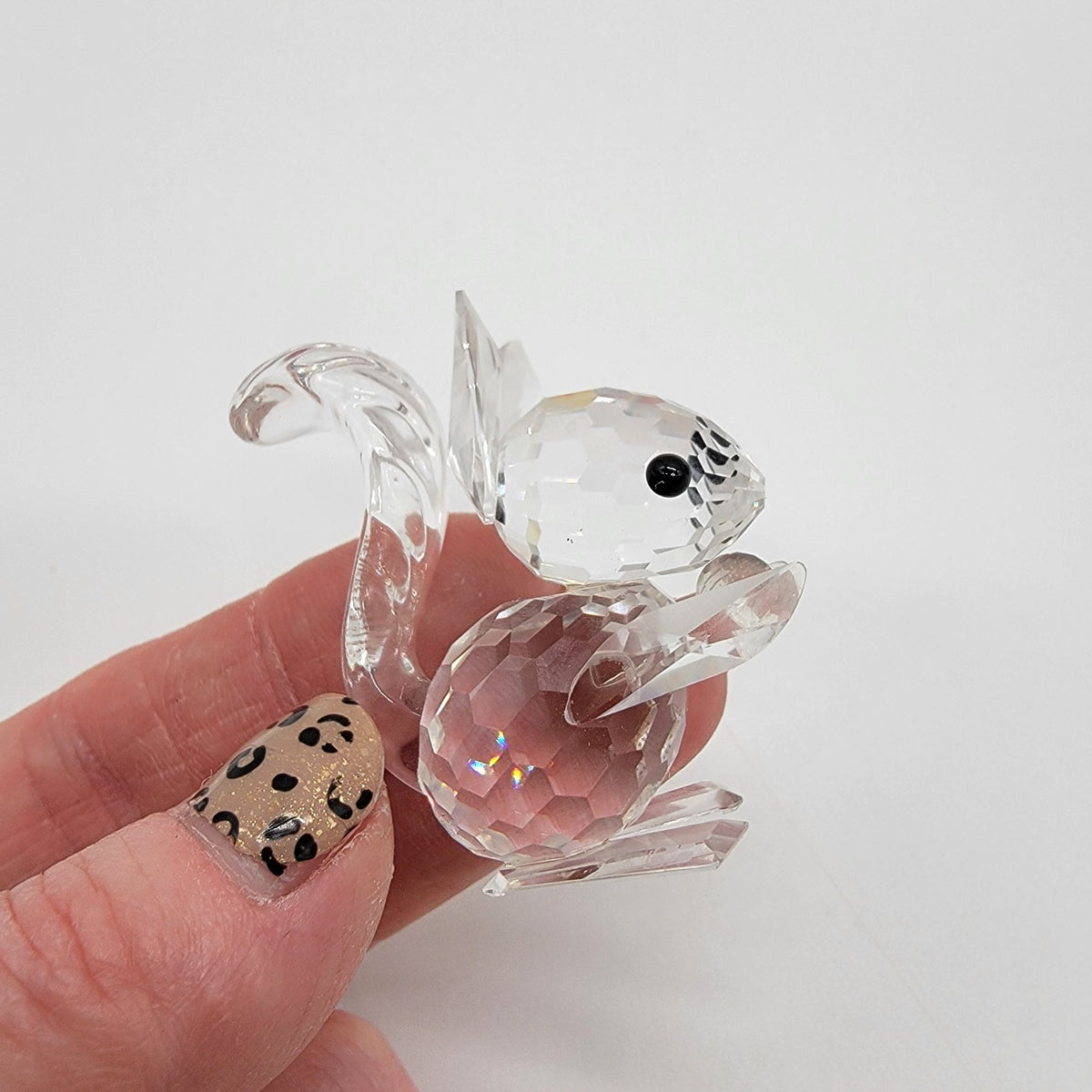 Vintage Swarovski Silver Crystal Squirrel Figurine Retired With Box