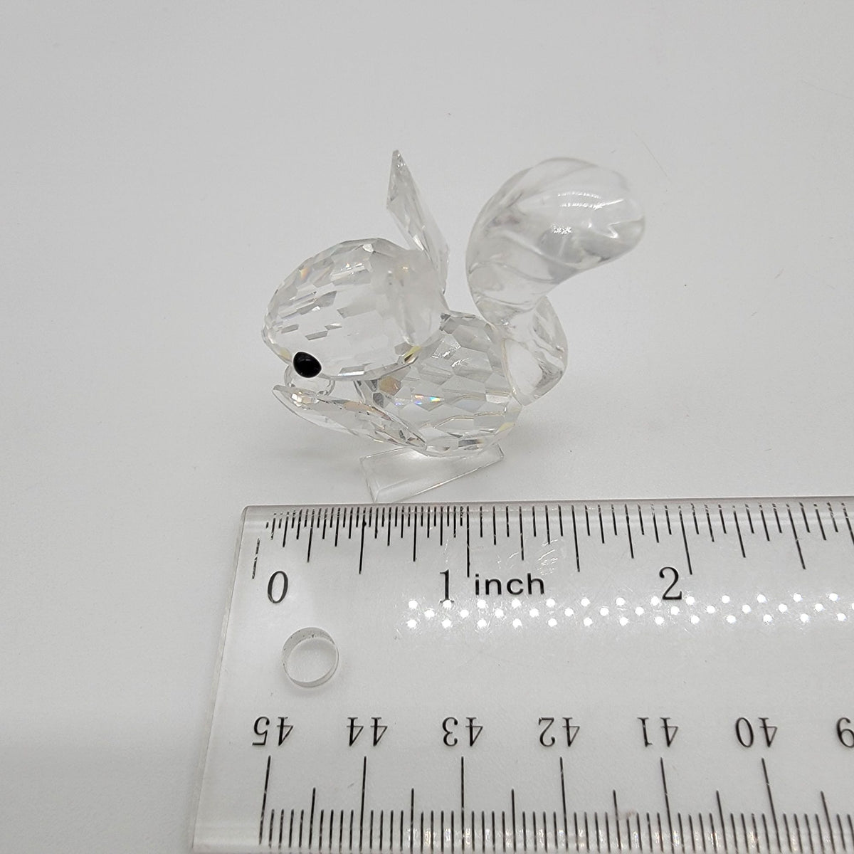 Vintage Swarovski Silver Crystal Squirrel Figurine Retired With Box