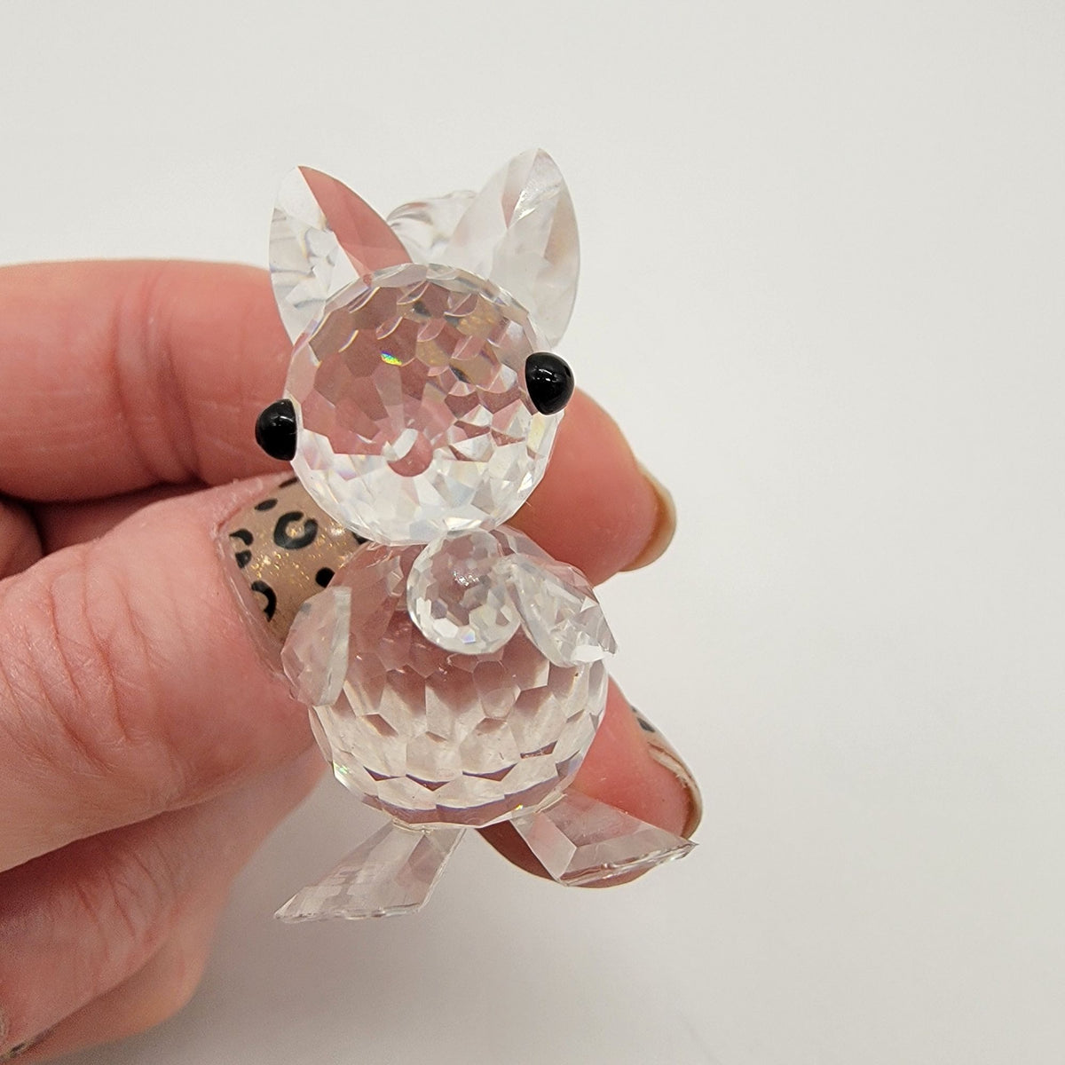 Vintage Swarovski Silver Crystal Squirrel Figurine Retired With Box