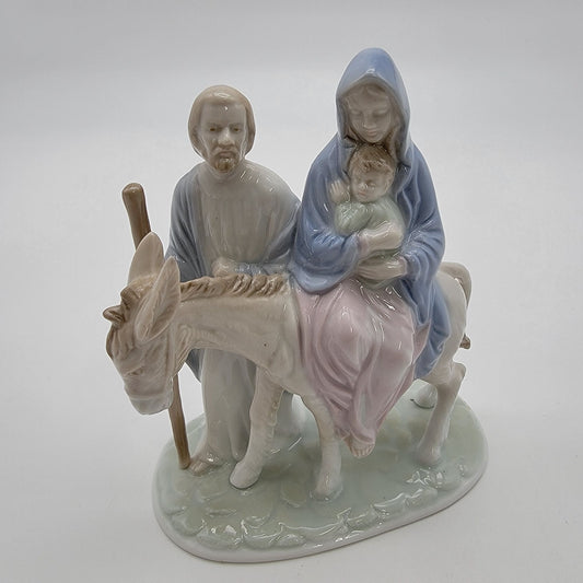 Vintage 1984 Roman Japan Porcelain Holy Family Flight Into Egypt Figurine