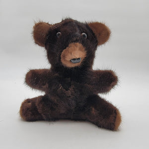 Genuine Finland Dyed Mink Fur Miniature Teddy Bear Plush