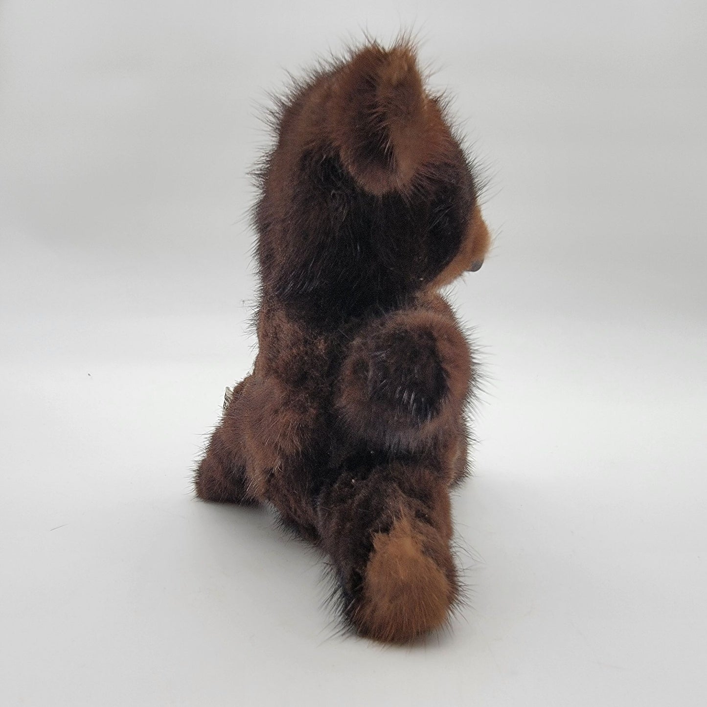 Genuine Finland Dyed Mink Fur Miniature Teddy Bear Plush