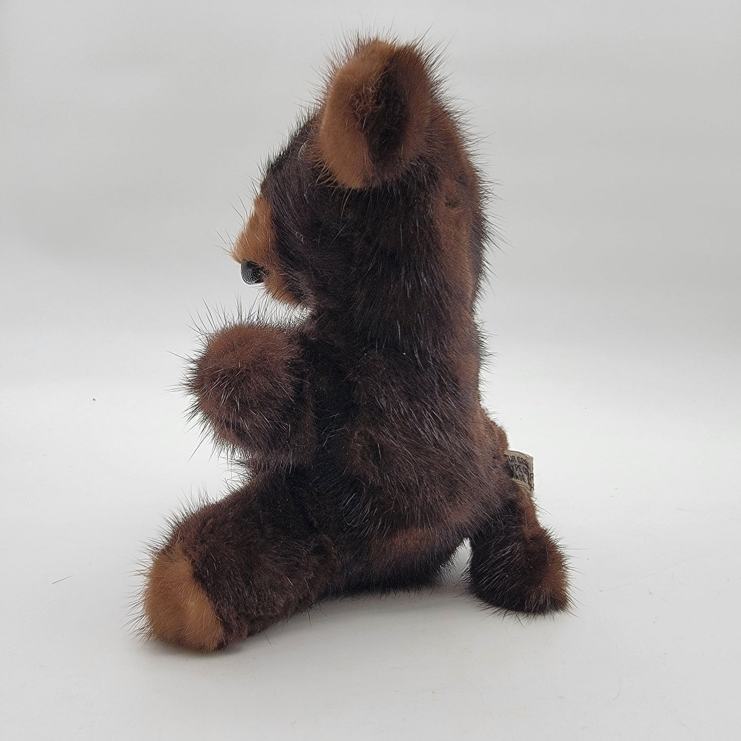 Genuine Finland Dyed Mink Fur Miniature Teddy Bear Plush