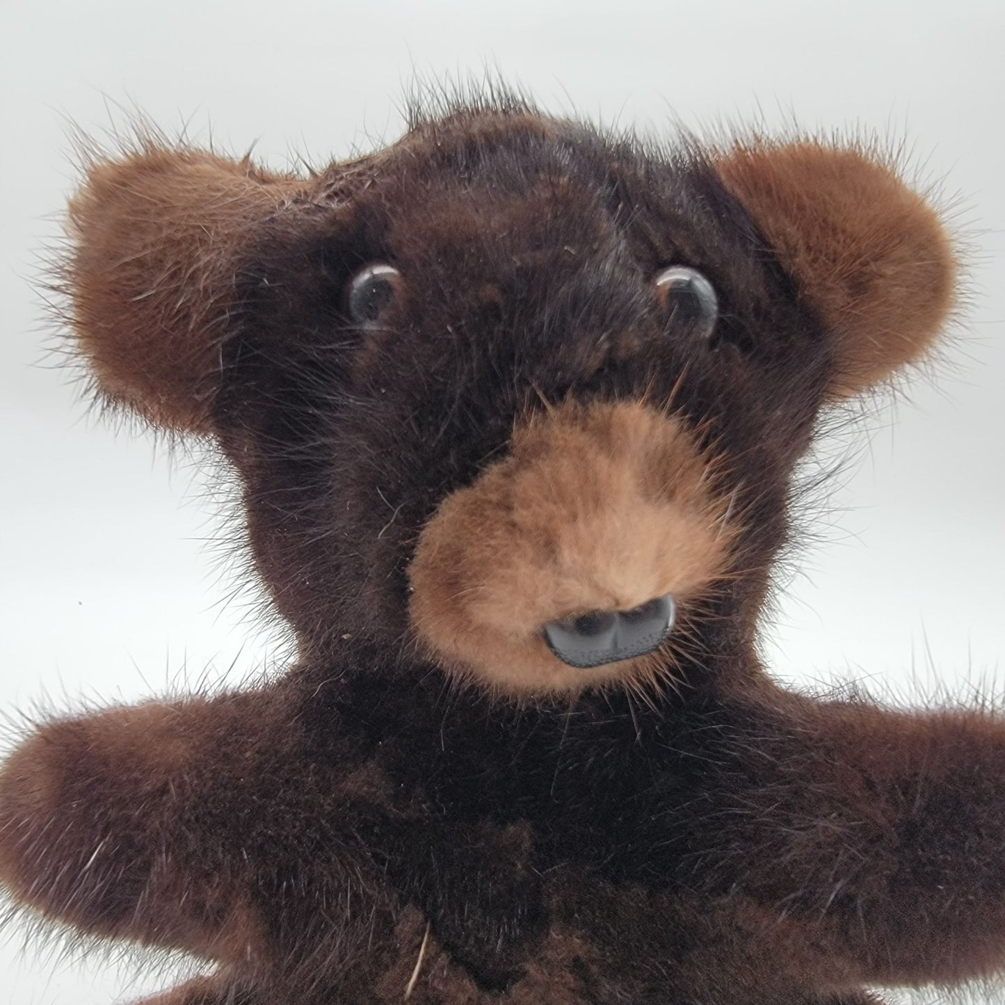 Genuine Finland Dyed Mink Fur Miniature Teddy Bear Plush
