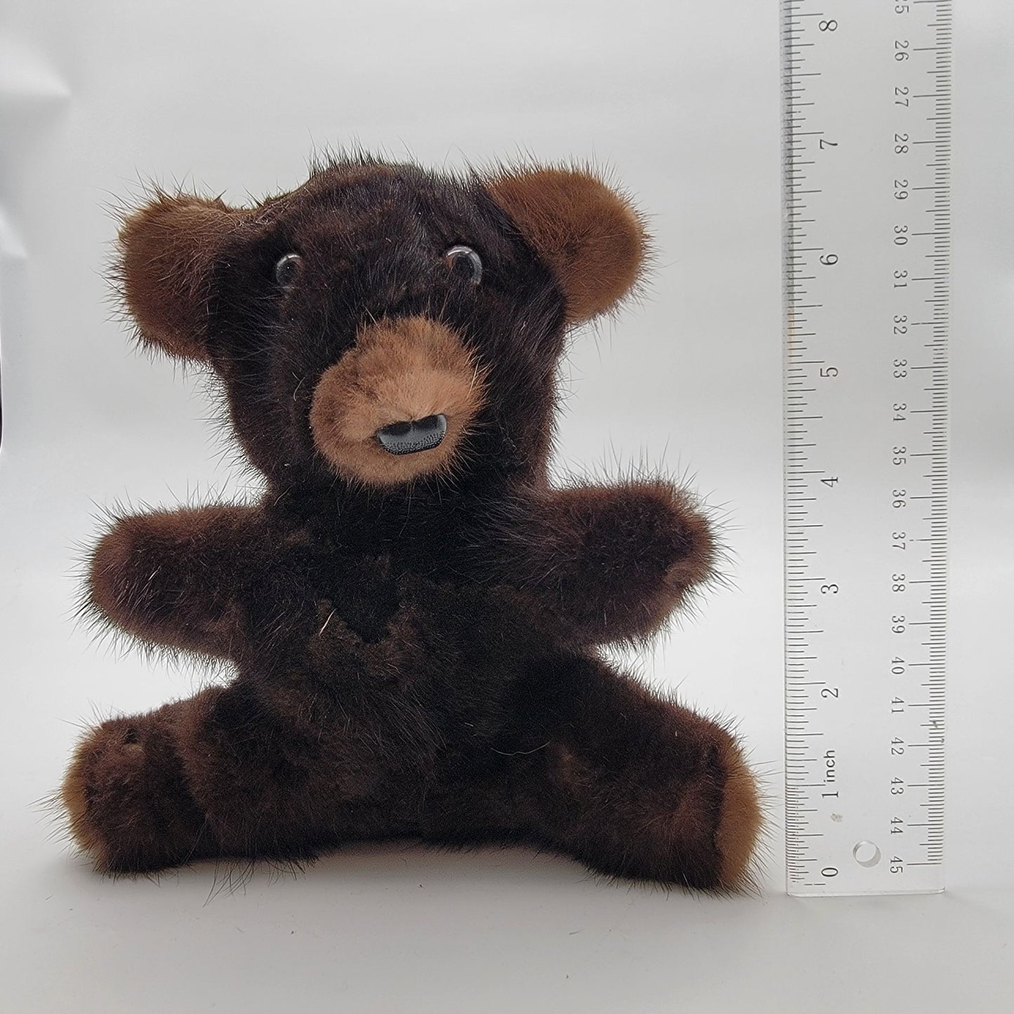 Genuine Finland Dyed Mink Fur Miniature Teddy Bear Plush