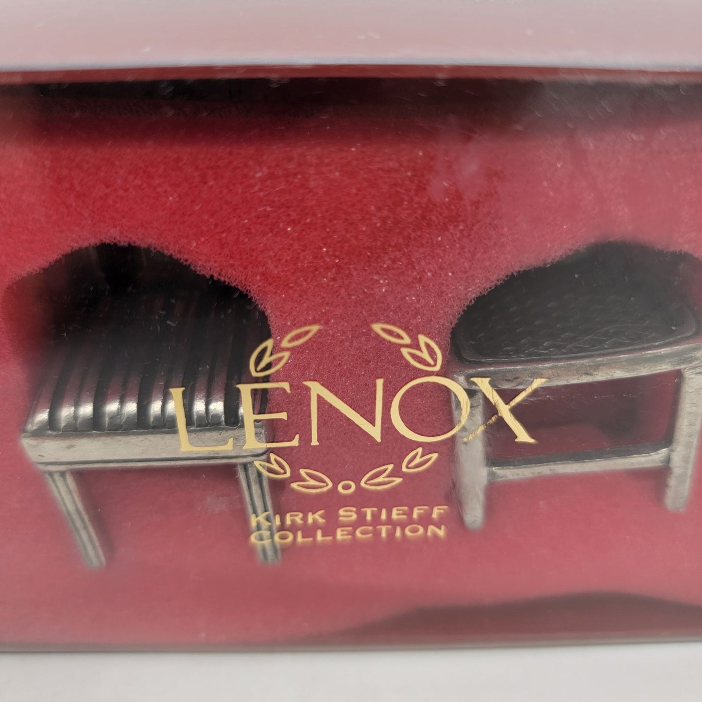 Lenox Kirk Stieff Collection Pewter Chair Ornaments Set Of 4 Colonial Williamsburg Design With Box