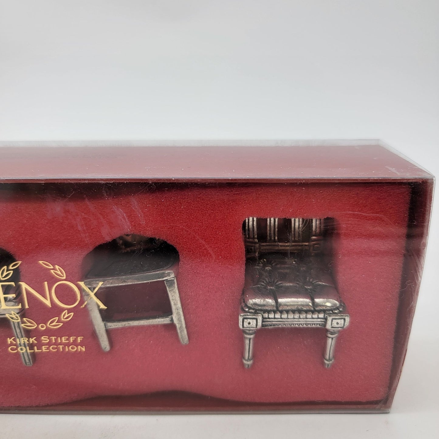 Lenox Kirk Stieff Collection Pewter Chair Ornaments Set Of 4 Colonial Williamsburg Design With Box