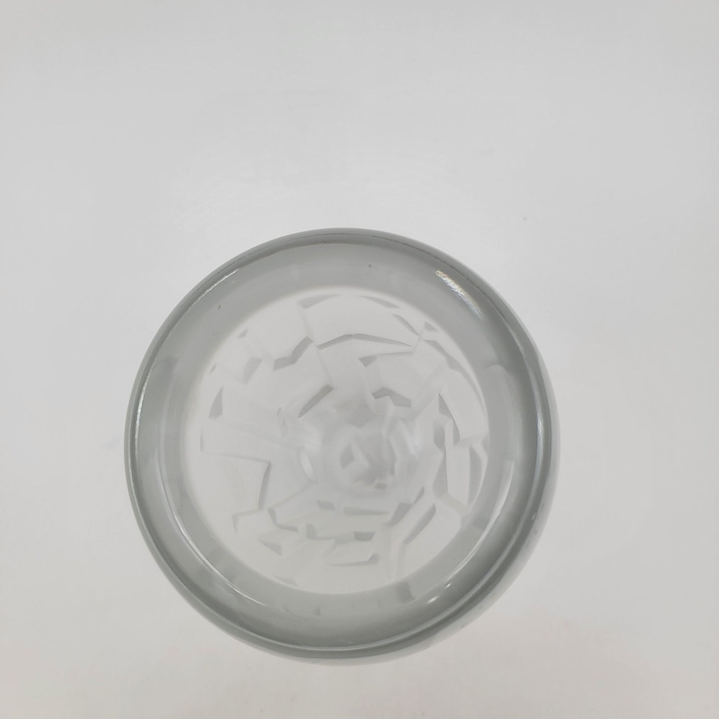 MCM Morgantown Moonscape Clear Art Glass Vase