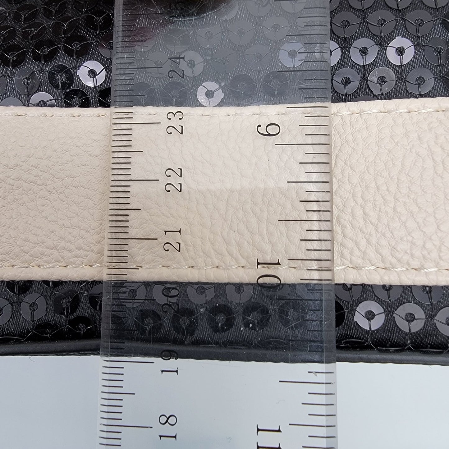 Betsey Johnson Striped Sequins Tote Carry-All Bag Purse