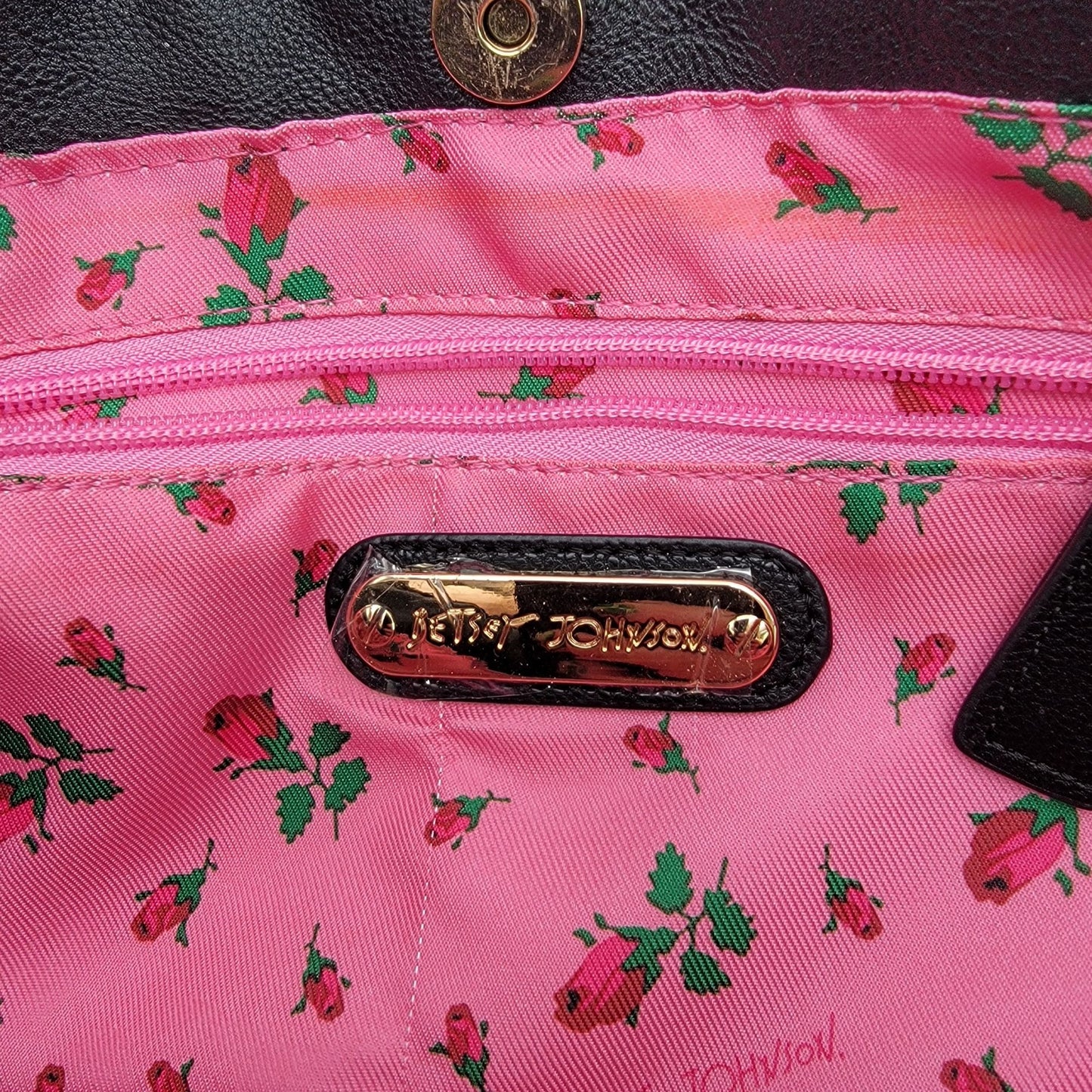 Betsey Johnson Striped Sequins Tote Carry-All Bag Purse