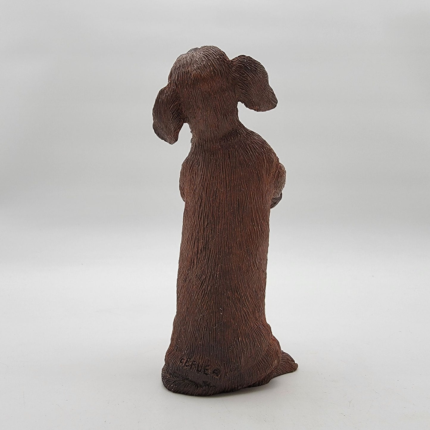 Vintage Sandicast Standing Begging Dachshund Dog Sculpture By Sandra Brue