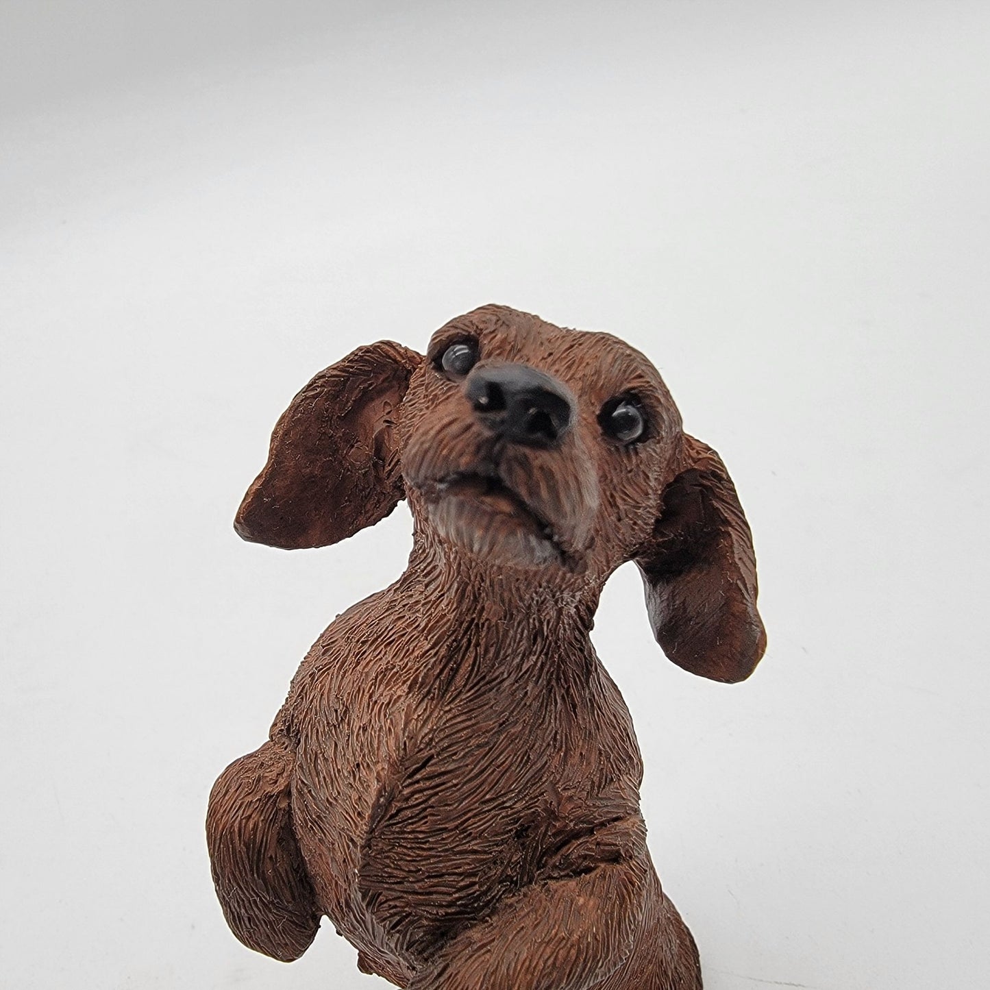 Vintage Sandicast Standing Begging Dachshund Dog Sculpture By Sandra Brue