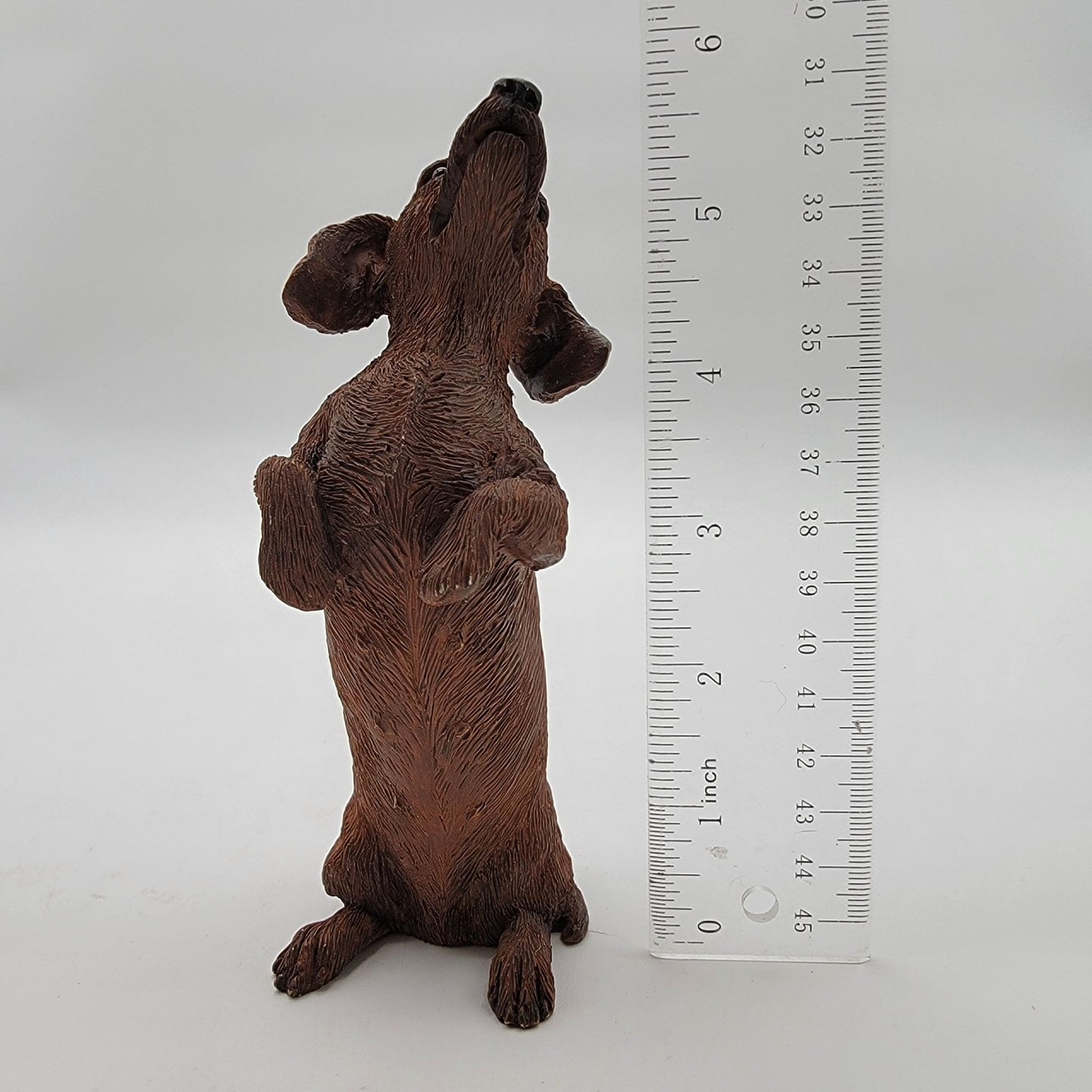 Vintage Sandicast Standing Begging Dachshund Dog Sculpture By Sandra Brue