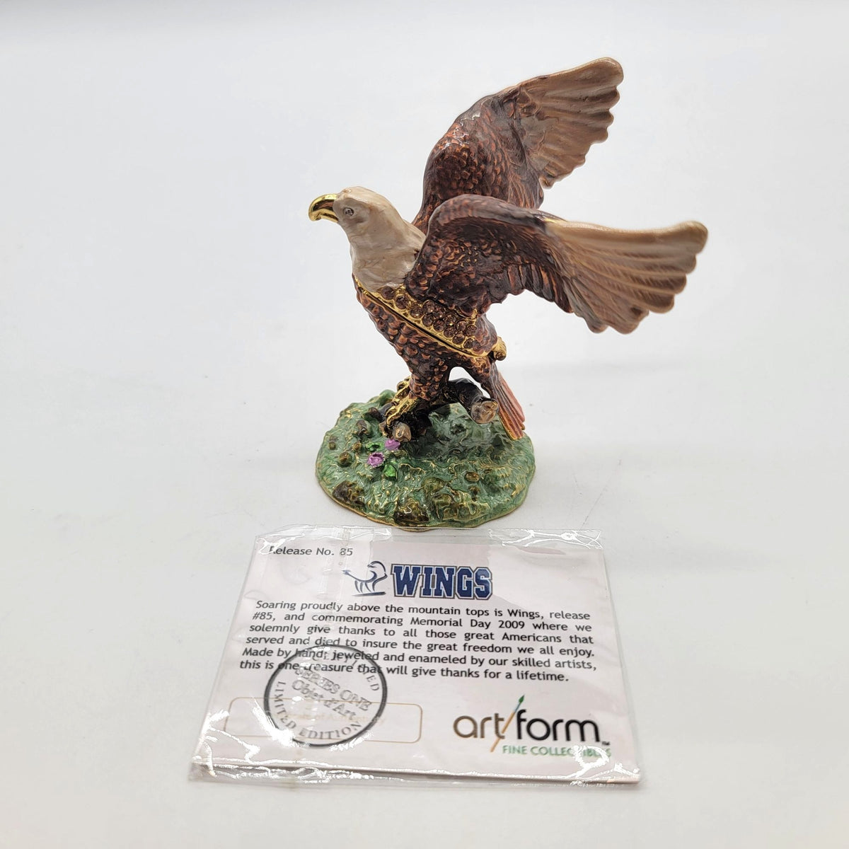 Objet D' Art Wings Eagle Bird Trinket Box No. 85