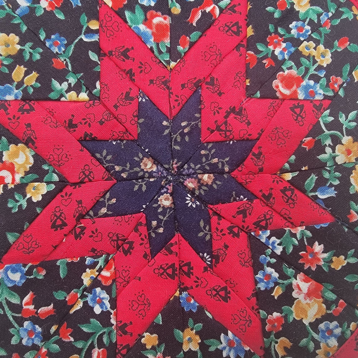 Folded Star Quilted Potholder