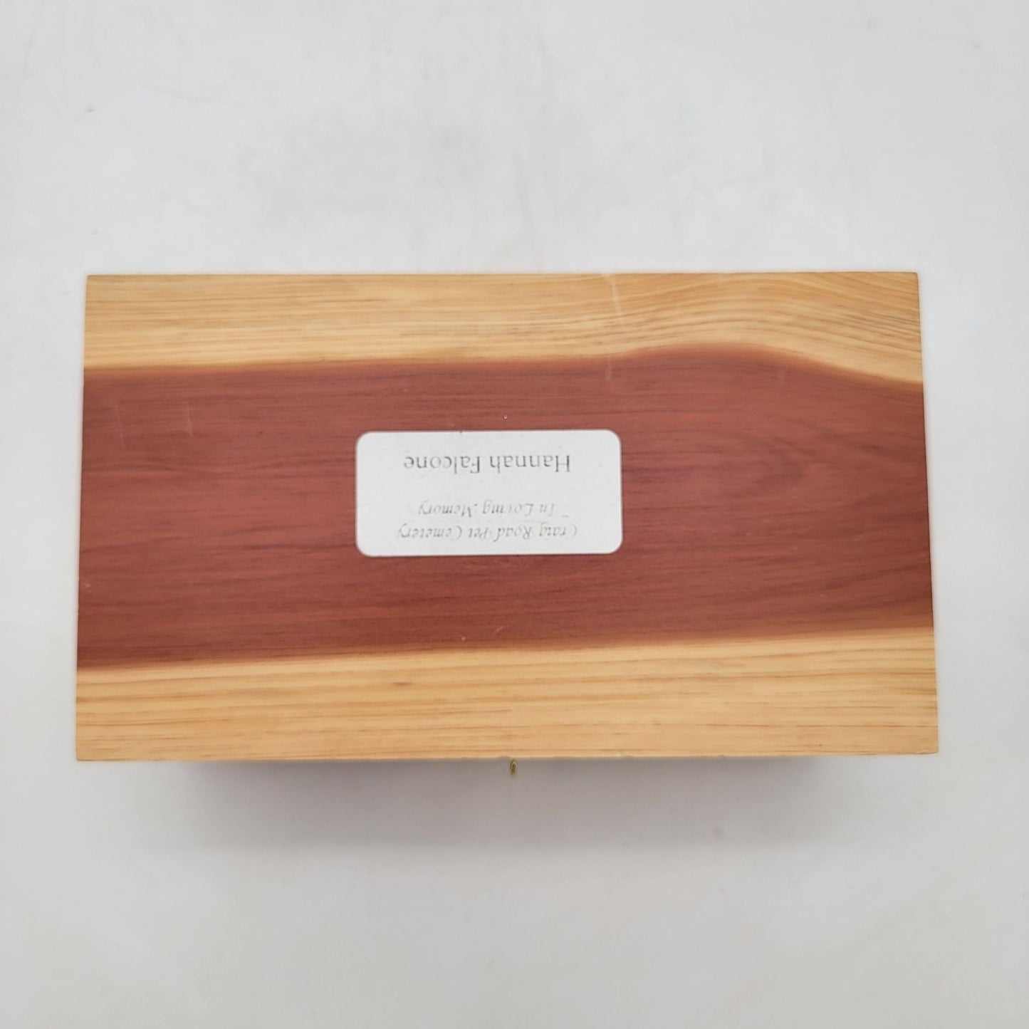 Vintage Cedar Wood Locking Box With Brass Lock & Key