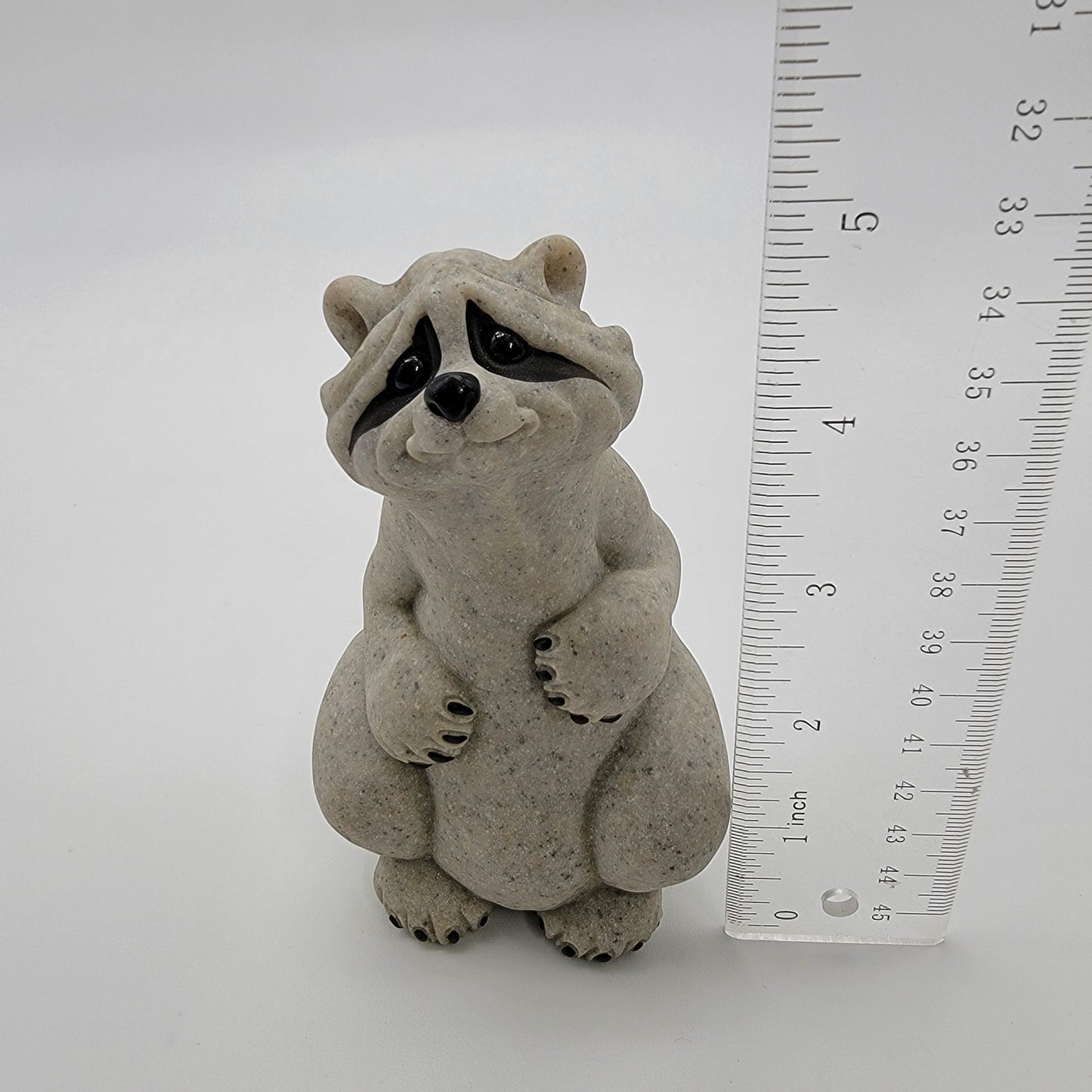 Vintage 2002 Quarry Critters Ragoo Raccoon Sculpture