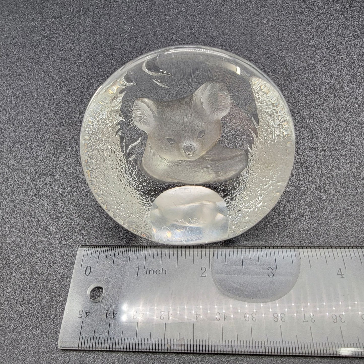 Mats Jonasson Crystal Koala Bear Paperweight SignedMJ Sweden 9175