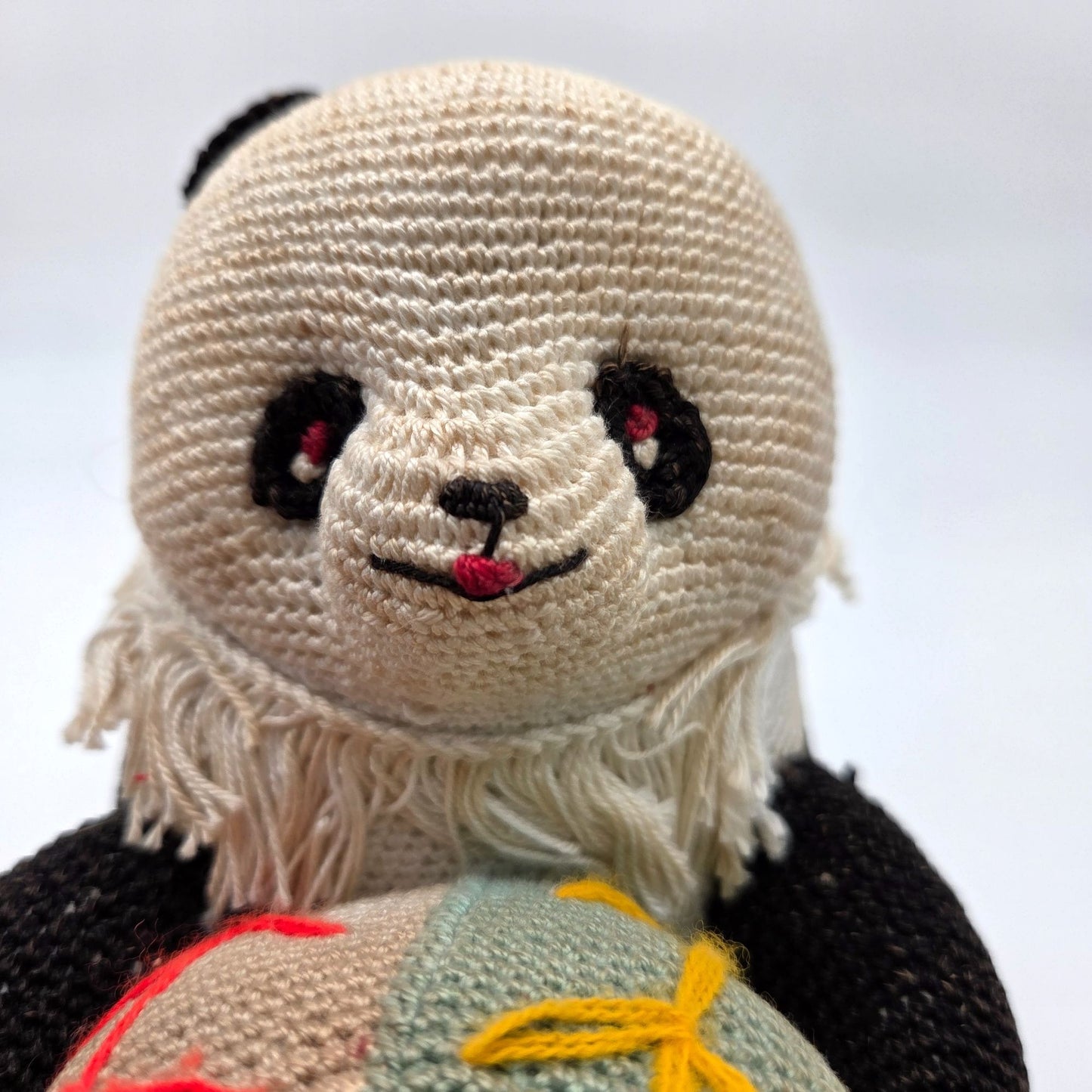 Hand-Crafted Amigurumi Crochet Panda Bear With Ball Plush