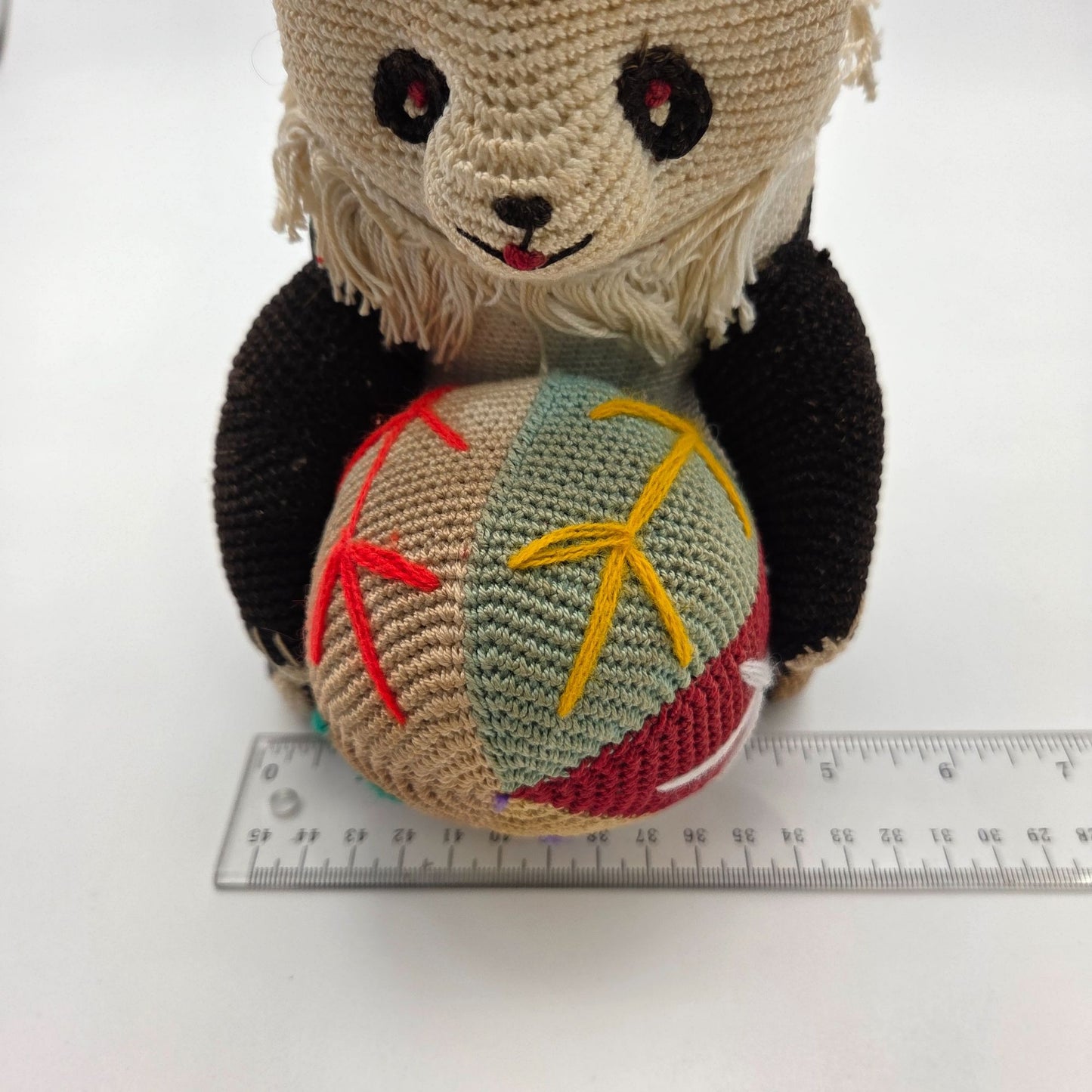 Hand-Crafted Amigurumi Crochet Panda Bear With Ball Plush