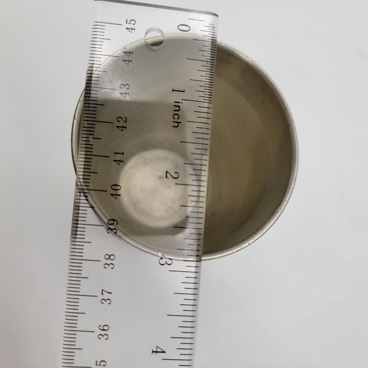 Vintage Pewter Cup With Birds & Bamboo