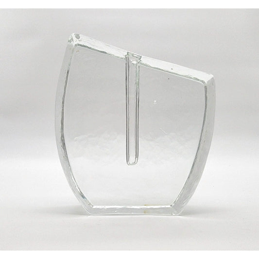 Klaus Breit For Wiesenthal Hutte Brutalist Solifleur Glass Vase