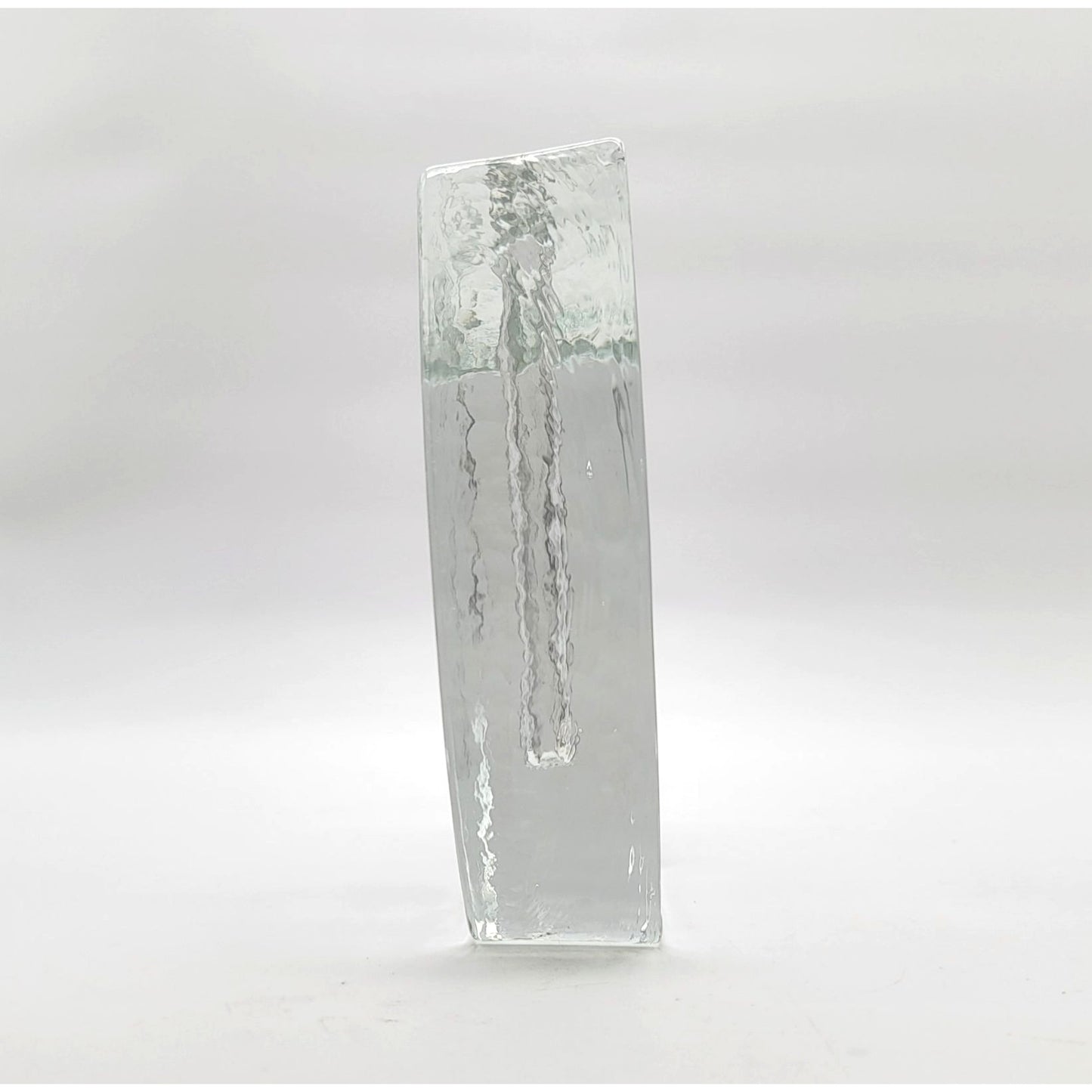 Klaus Breit For Wiesenthal Hutte Brutalist Solifleur Glass Vase