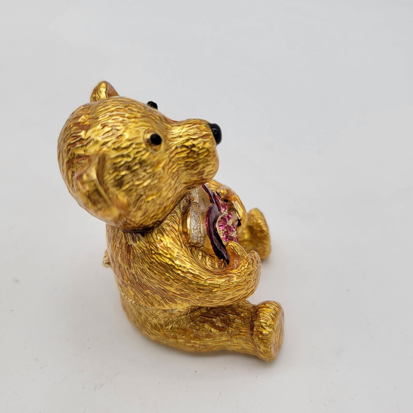 Deva Australia Jeweled Trinket Box SWAROVSKI Crystals Teddy Bear