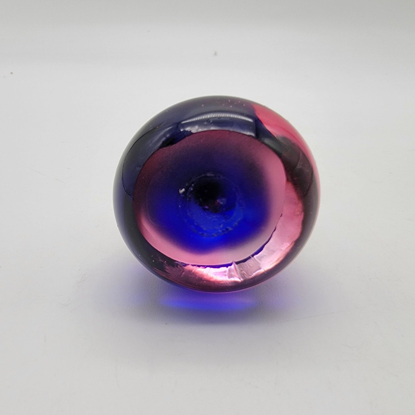 Vintage Sommerso Art Glass Egg Shaped Miniature Paperweight