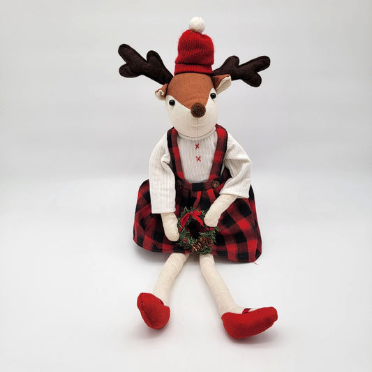 Pier 1 Imports Weighted Reindeer Christmas Decoration