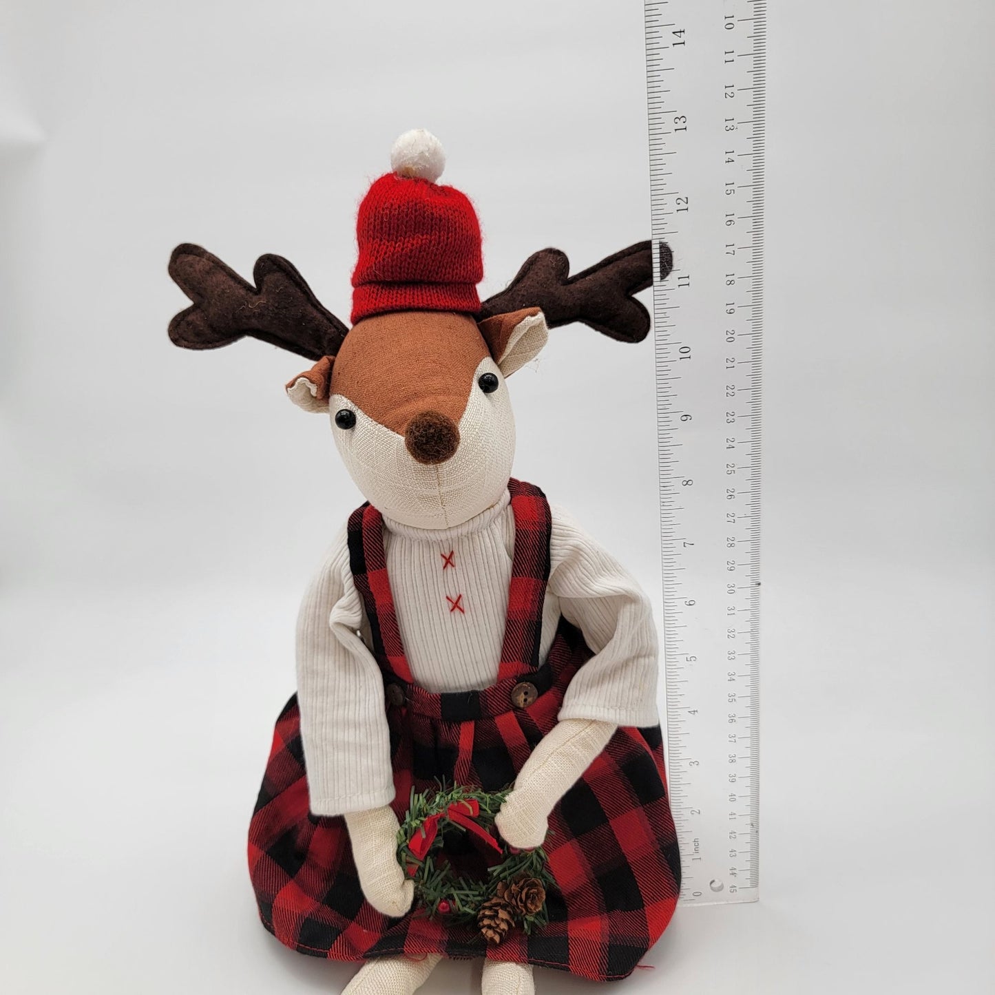 Pier 1 Imports Weighted Reindeer Christmas Decoration