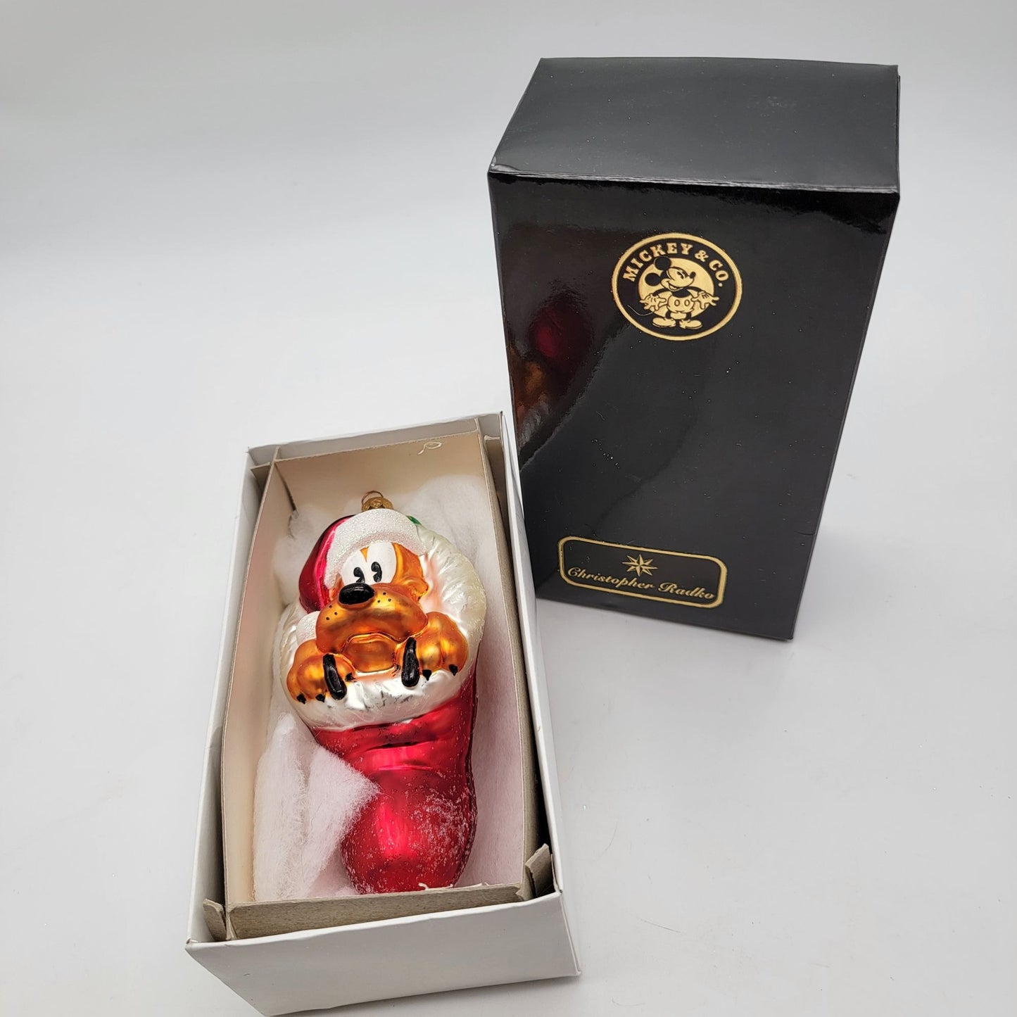 Christopher Radko Disney Pluto Glass Ornament