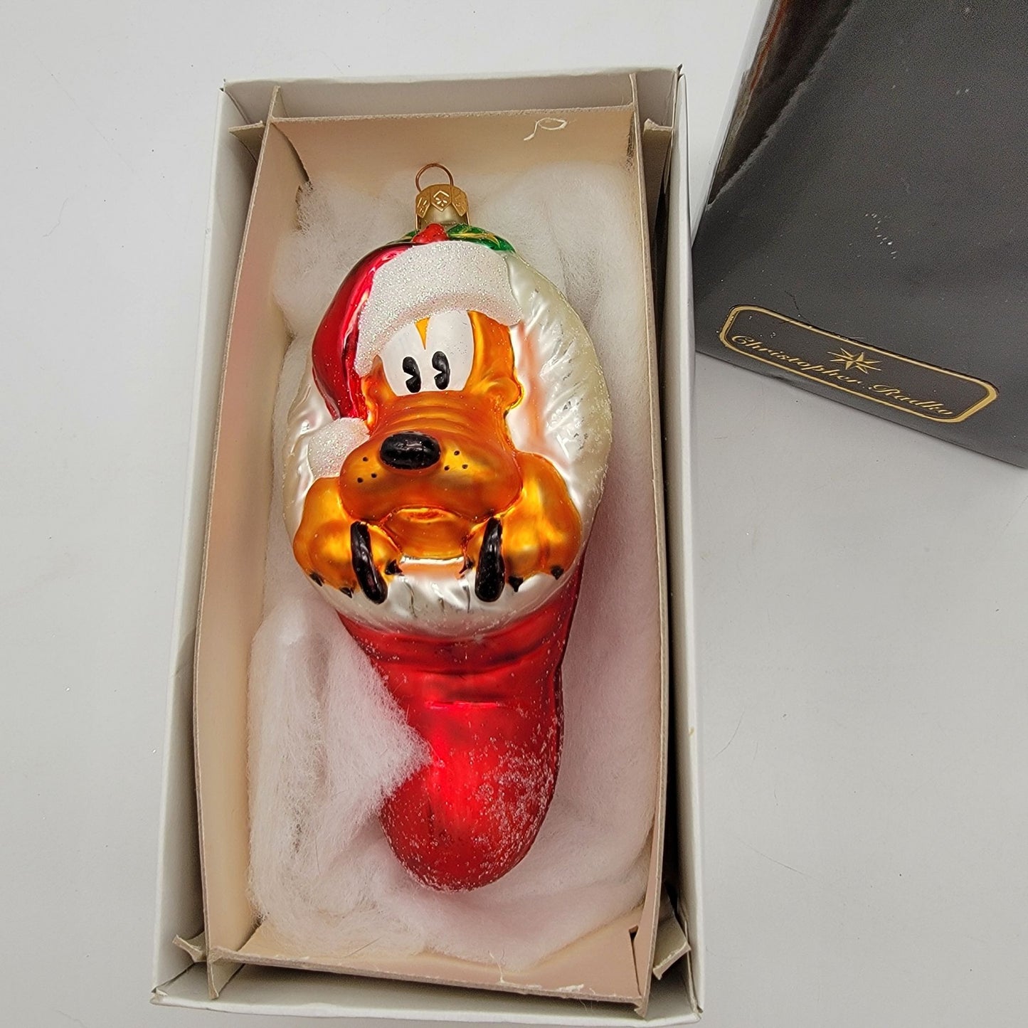 Christopher Radko Disney Pluto Glass Ornament