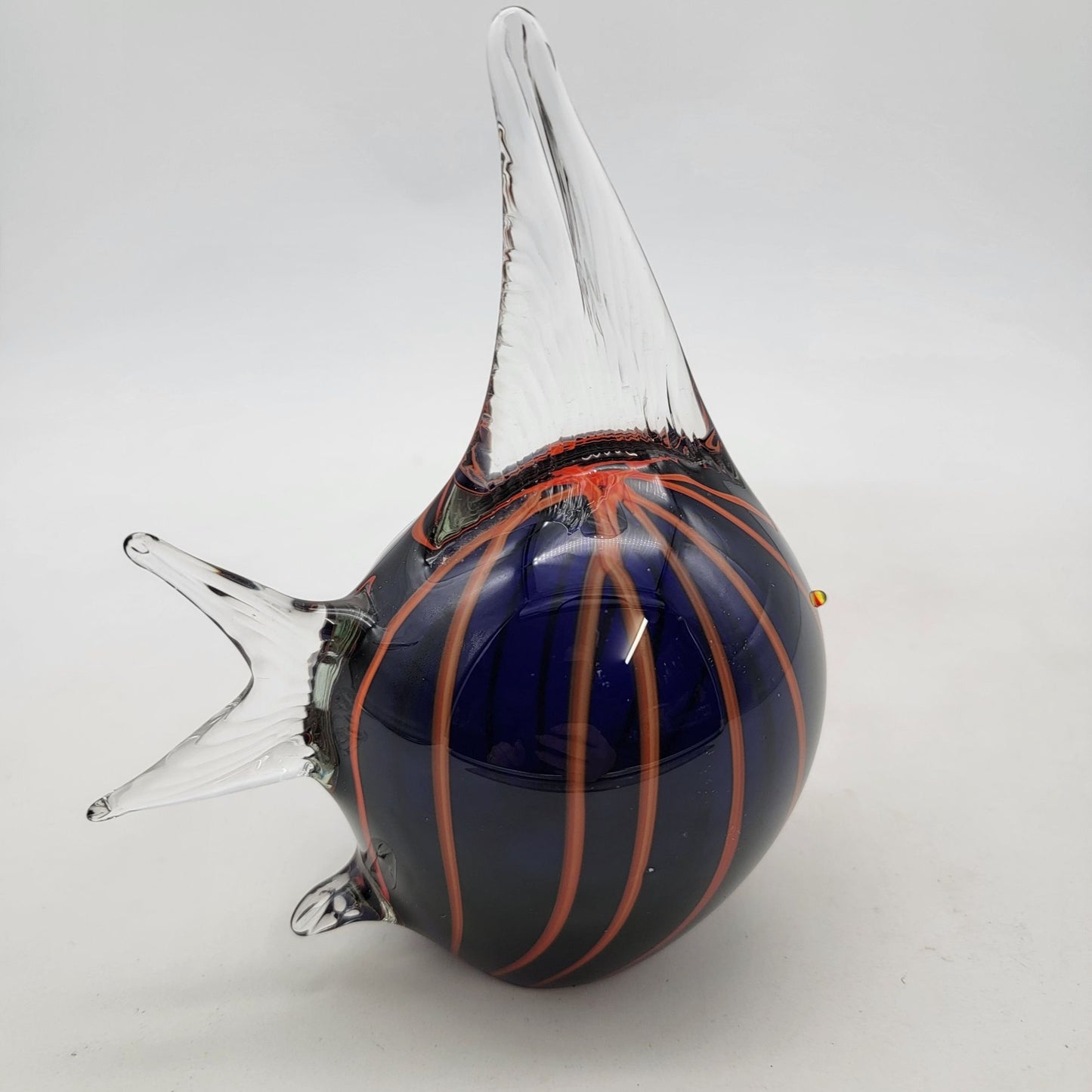 Vintage Art Glass Angel Fish Sculpture Paperweight