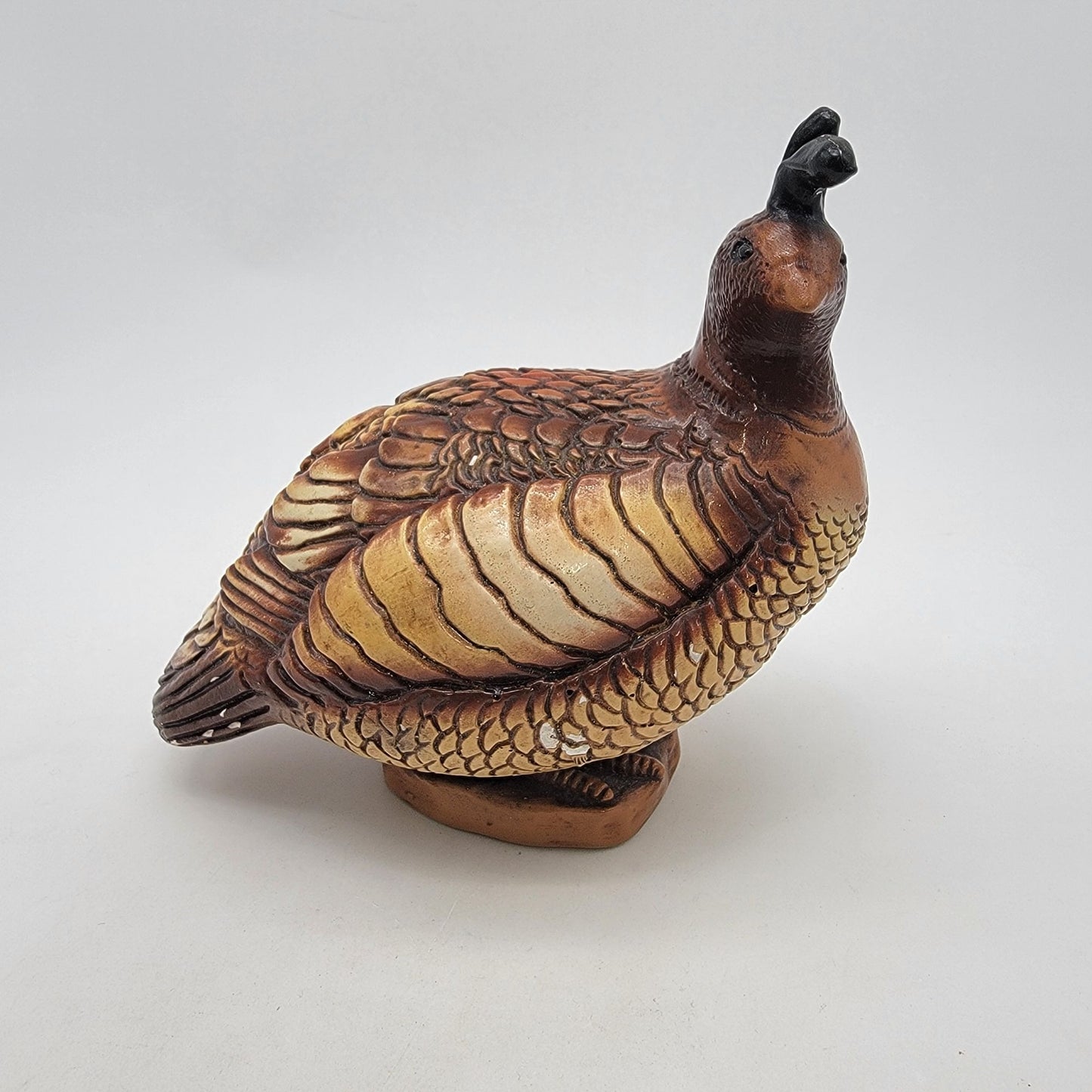 Vintage 1966 Progressive Art Products Set Of 3 Chalkware Quail Bird Sculptures