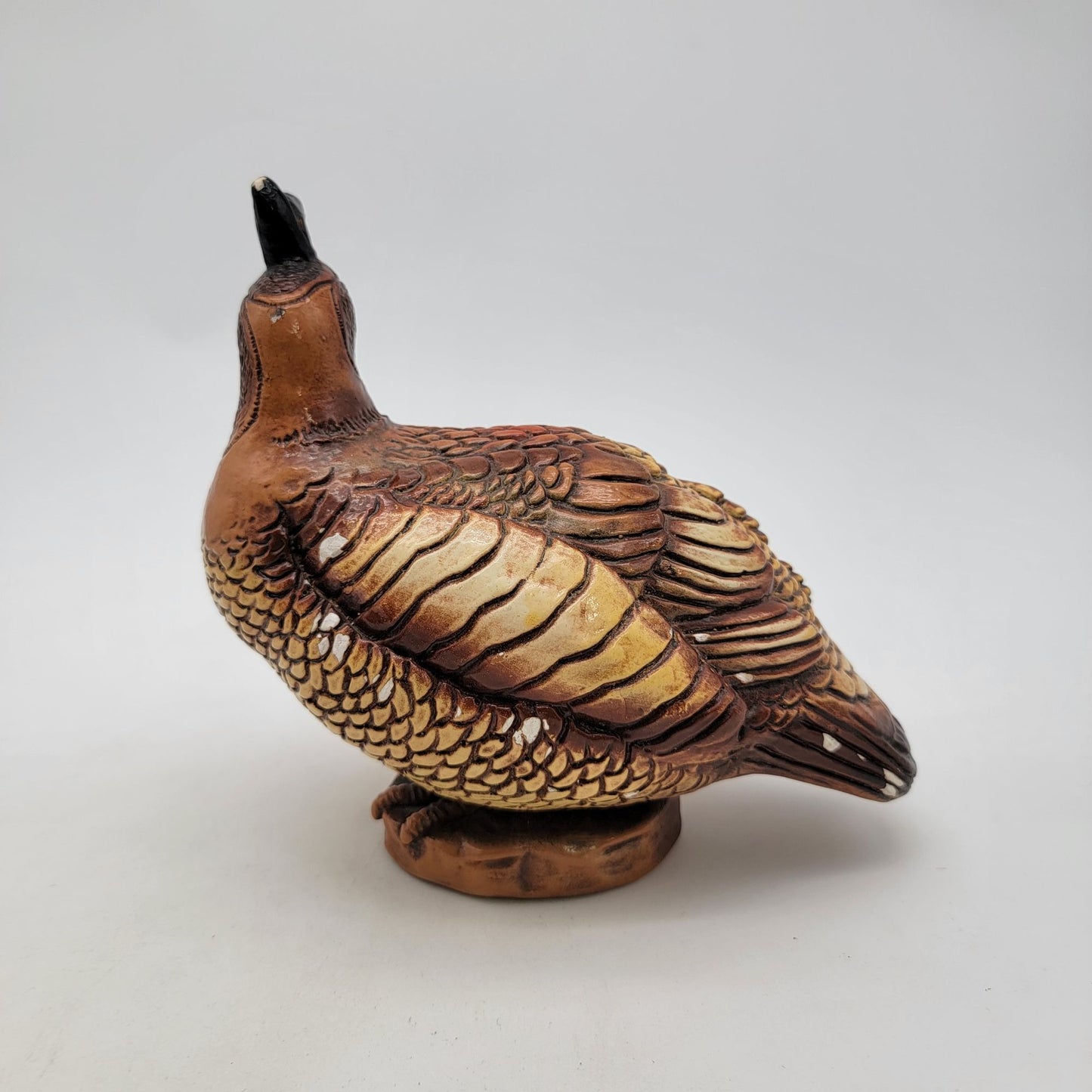 Vintage 1966 Progressive Art Products Set Of 3 Chalkware Quail Bird Sculptures