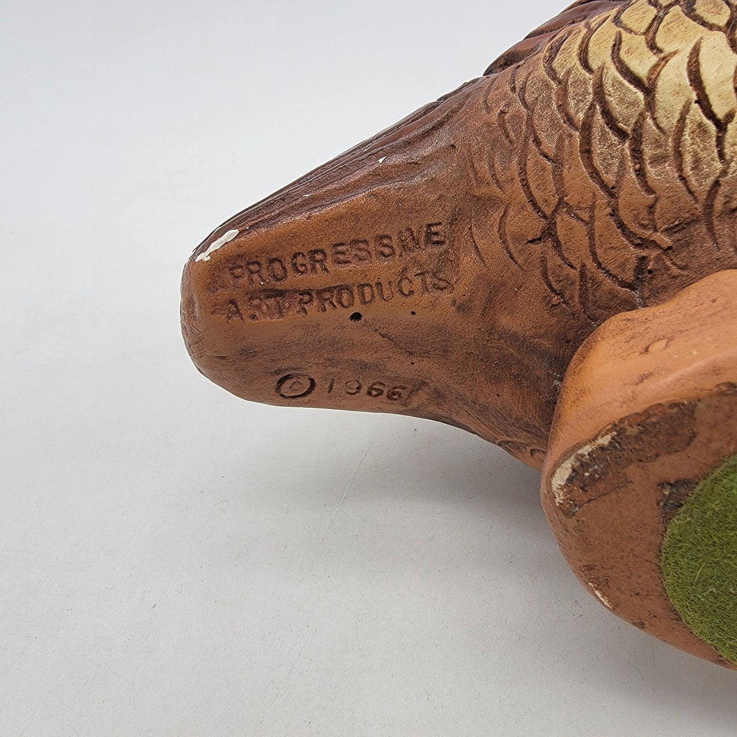 Vintage 1966 Progressive Art Products Set Of 3 Chalkware Quail Bird Sculptures