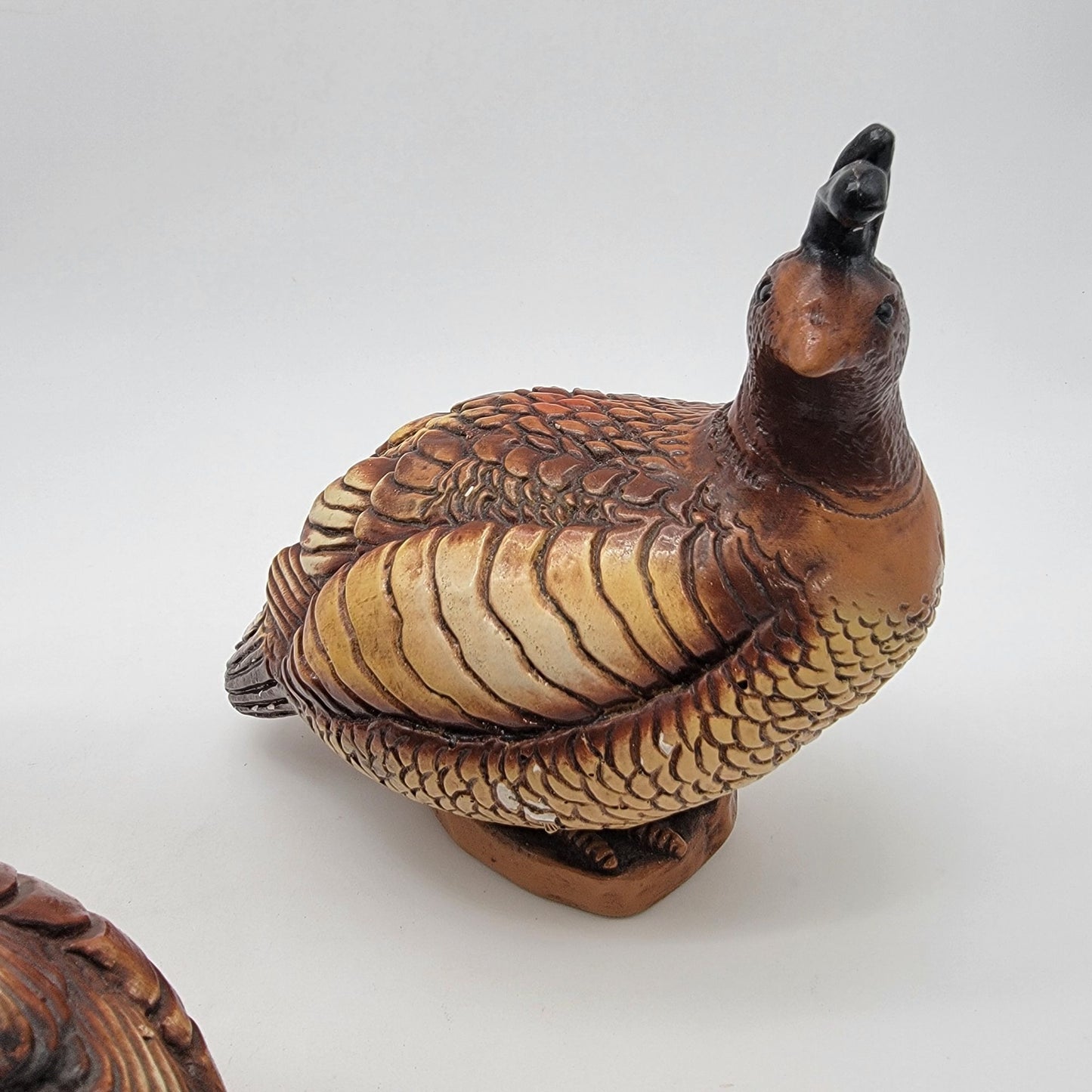 Vintage 1966 Progressive Art Products Set Of 3 Chalkware Quail Bird Sculptures