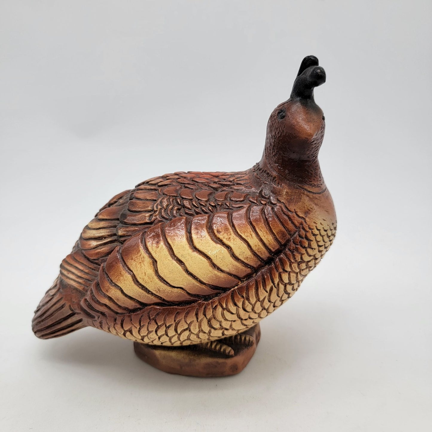 Vintage 1966 Progressive Art Products Set Of 3 Chalkware Quail Bird Sculptures