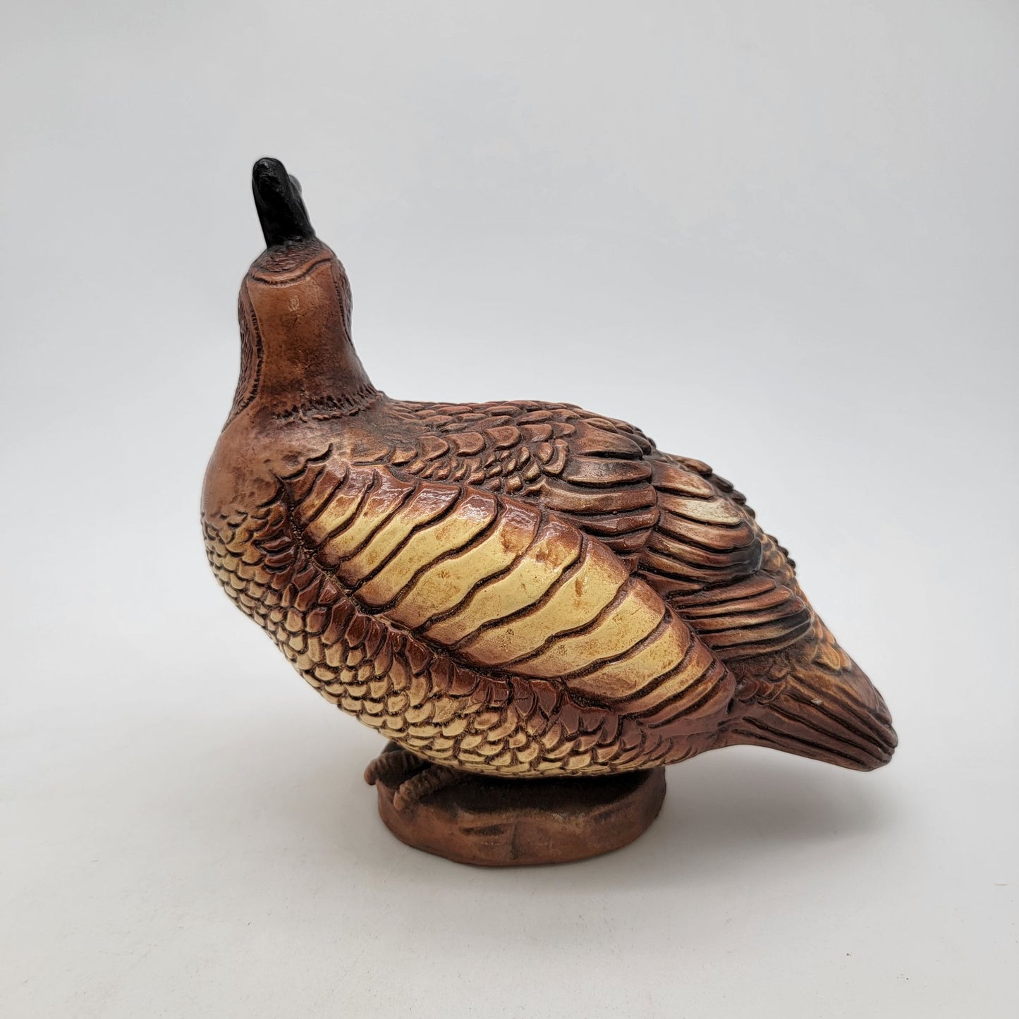 Vintage 1966 Progressive Art Products Set Of 3 Chalkware Quail Bird Sculptures