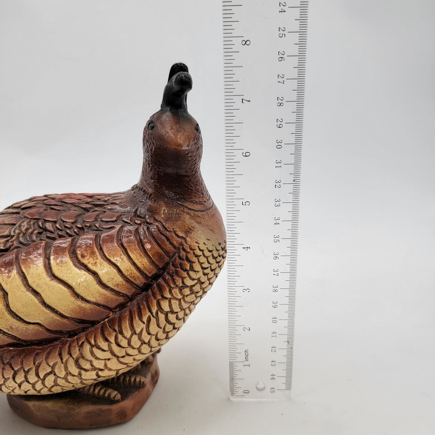 Vintage 1966 Progressive Art Products Set Of 3 Chalkware Quail Bird Sculptures