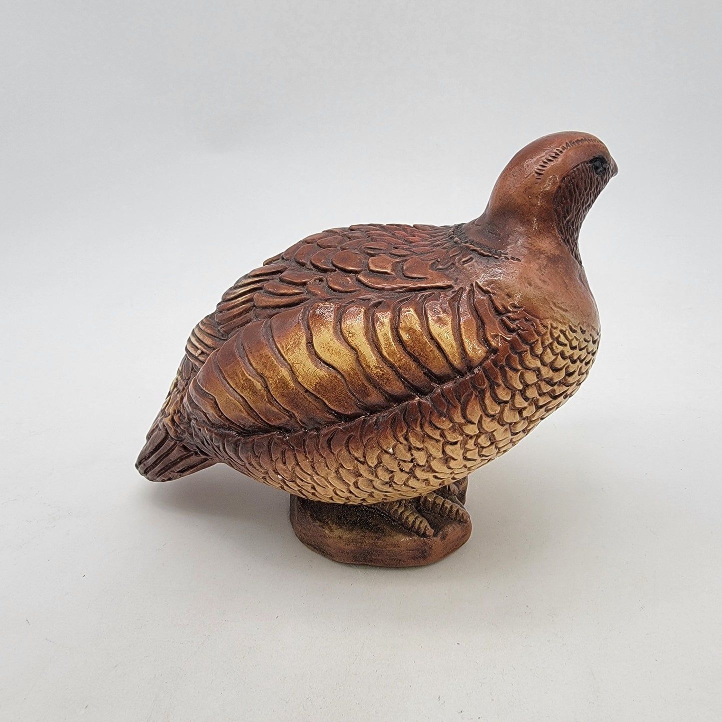 Vintage 1966 Progressive Art Products Set Of 3 Chalkware Quail Bird Sculptures